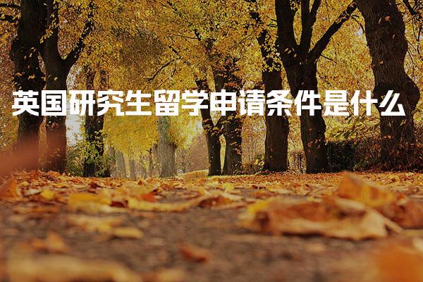 英国研究生留学申请条件是什么_英国留学材料要求