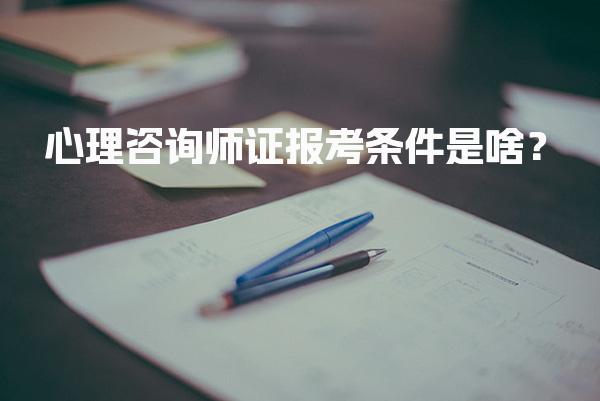 2026年心理咨询师证报考条件是啥？心理咨询师的资格要求