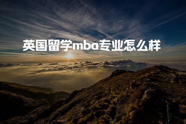 英国留学mba专业怎么样_英国留学